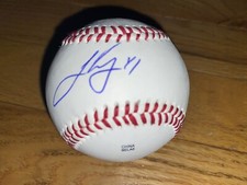 CHICAGO CUBS JORGE LOPEZ HAND SIGNED AUTOGRAPHED BALL BASEBALL COA