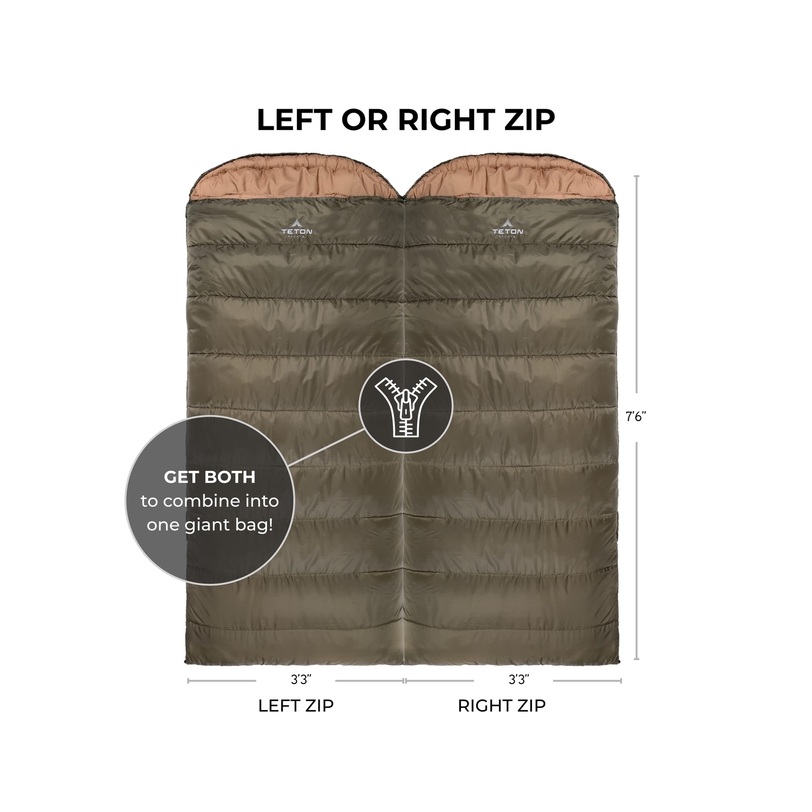 TETON Sports Celsius XXL 0 Degree Sleeping Bag 0˚F ColdWeather