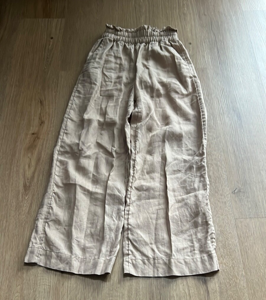 ALTRA & Other Stories Pantalone 100% lino gamba larga beige taglia 0