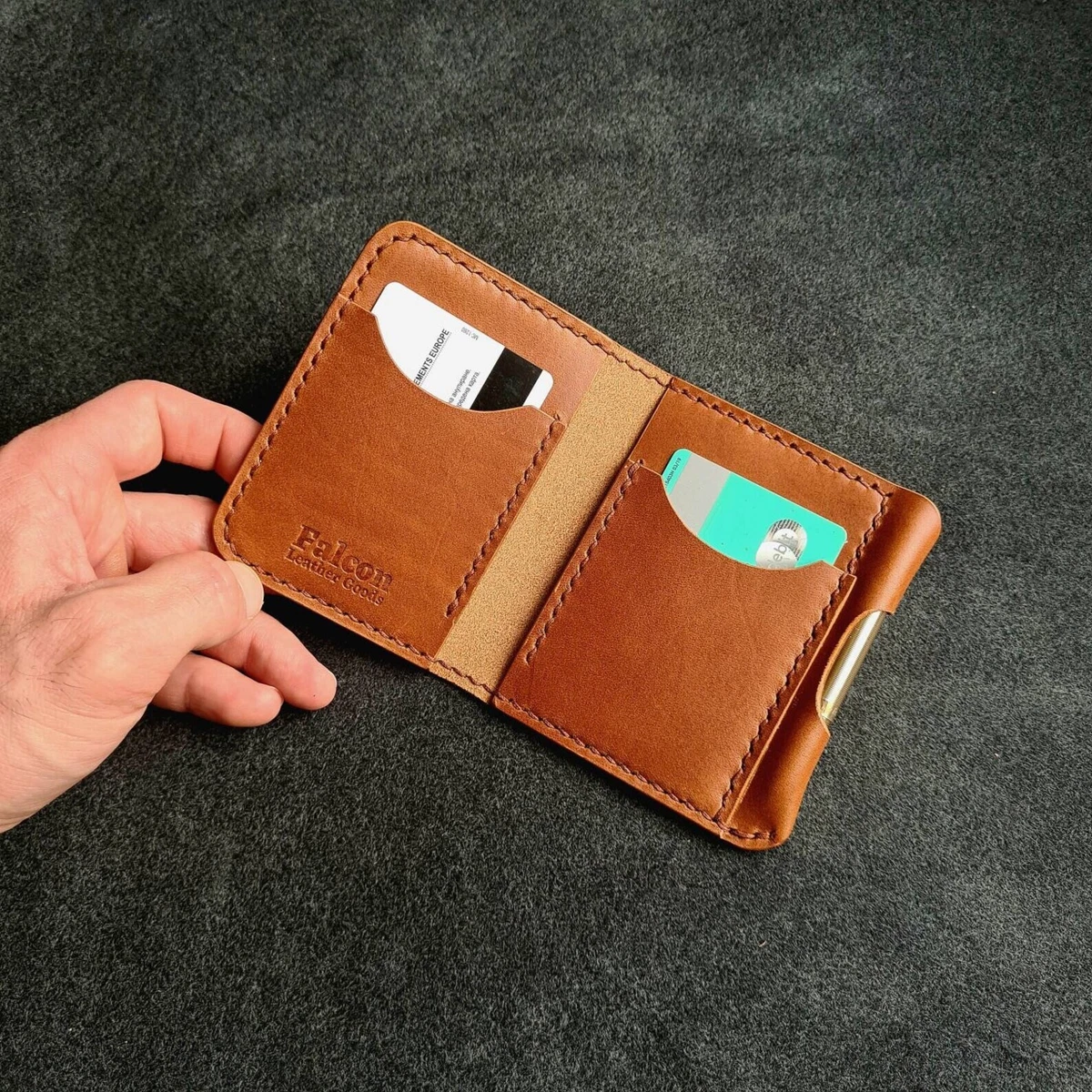 Leather pen wallet deals
