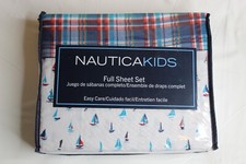 Nautica Kids Full Sheet Set, Come Sail Away, NIP