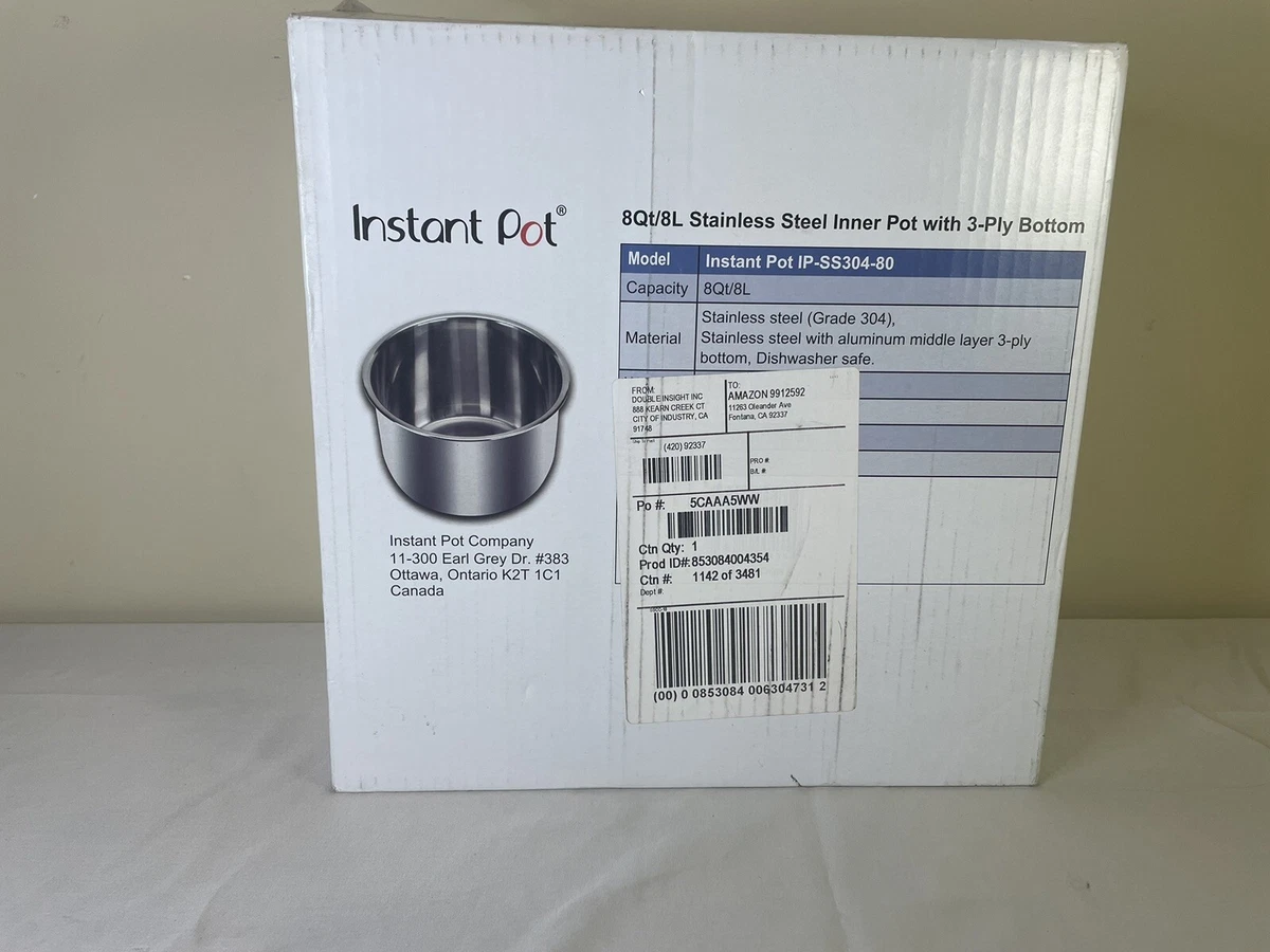 Genuine Instant Pot Stainless Steel Inner Cooking Pot 8 Quart