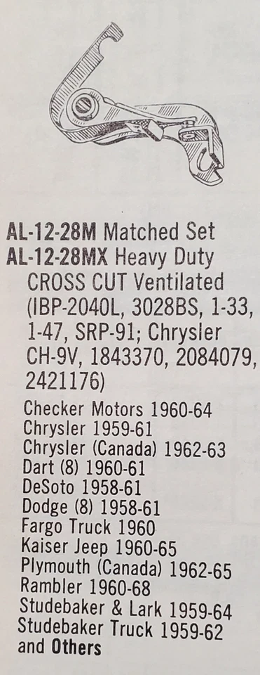 Juego de puntos de contacto Sorensen AL-12-28M 1958-66 Chrysler Dodge DeSoto 60-65 Jeep Foto 3 de 4