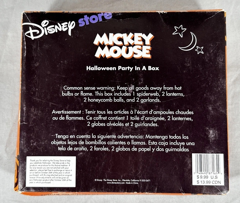 Mickey Mouse Fiesta de Halloween en una Caja Disney Decoración Linternas Panal Bolas Foto 3 de 4