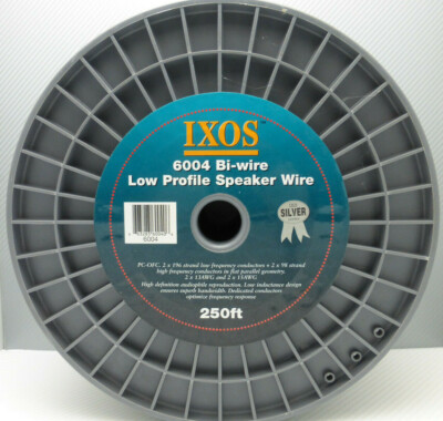 IXOS 6004 Bi-wire Low Profile Speaker Cable 250' spool 