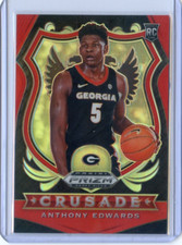 2020-21 Prizm Draft Picks ANTHONY EDWARDS RC Rookie #81 CRUSADE RED PRIZM /299