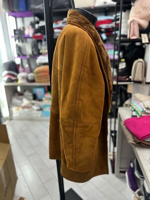 Elisa Sori Shearling Coat Used Women Size 50 Brown LLV282 | eBay