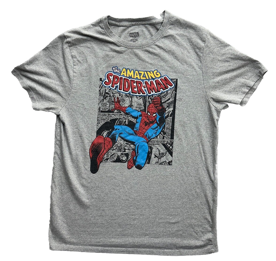 Marvel Spiderman Mens Large T Shirt Comics Superhero C-Life Group