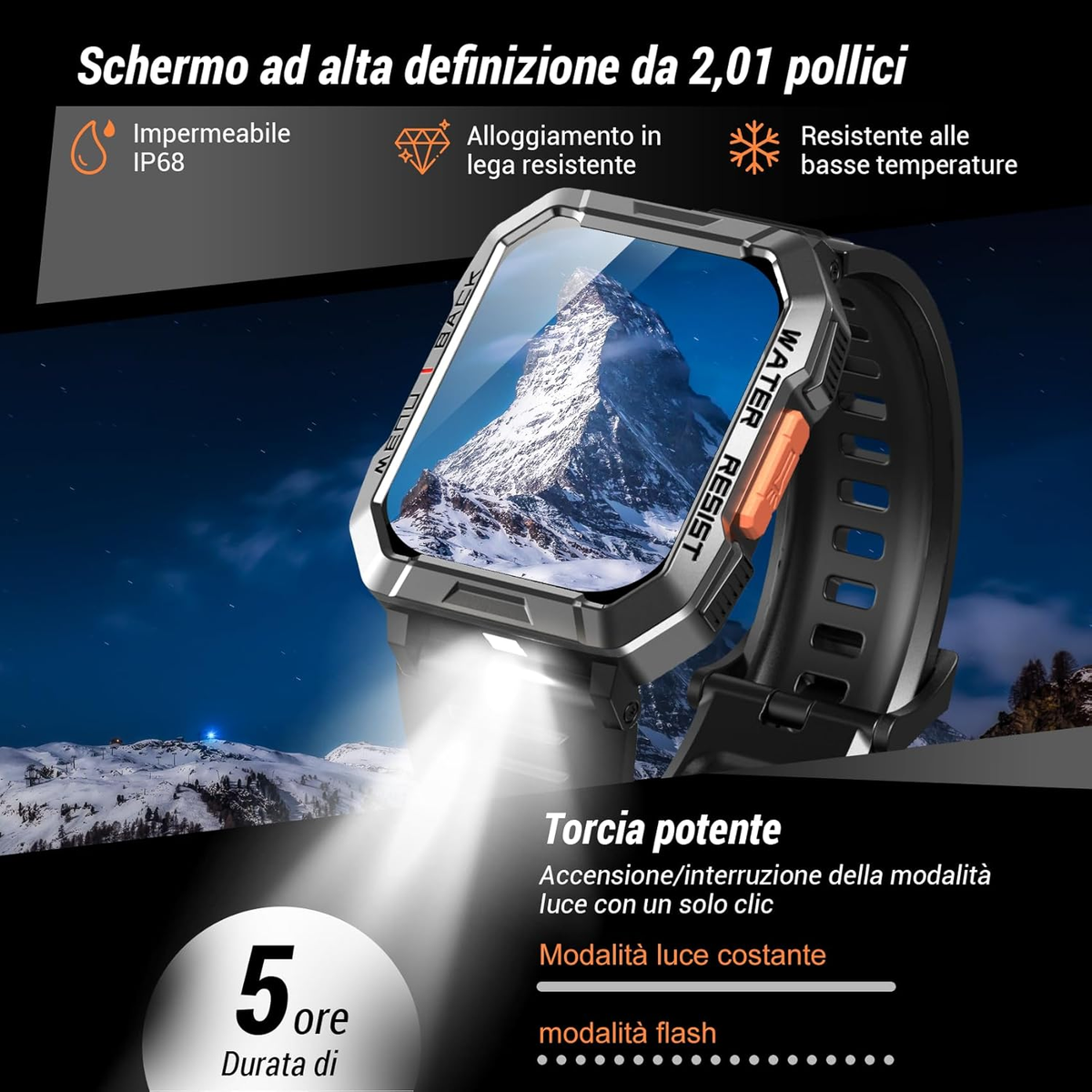 Smartwatch Militari Smart Watch Con Chiamate,Orologio