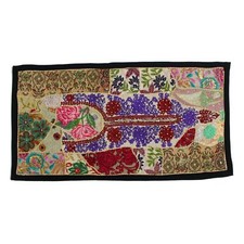 Vintage Embroidered Patchwork Indian Tent Decoration Tapestry Wall Hanging Ac