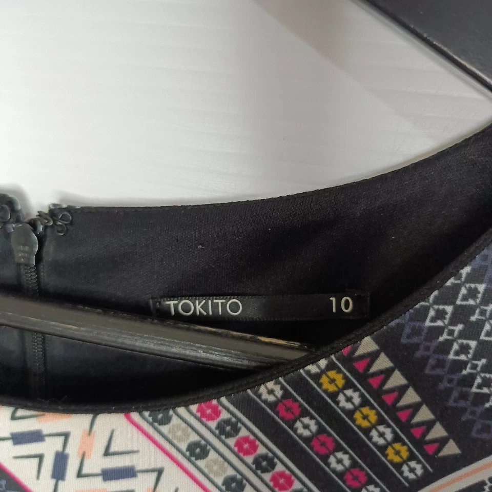 Tokito Round Neck Fit & Flare Dress Size 10  - image 3 of 4