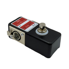 COMPACT XLR PERMANENT MUTE/KILL POPLESS FOOT SWITCH PEDAL WITH LED