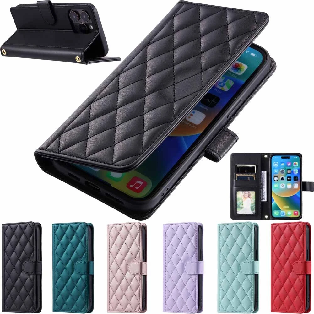 JZ iPhone16 Plus Cuoio artificiale Flip Cover Portafoglio Caso [Rose][Wrist & Shoulder Strap][Card Holder][Kickstand] Per iPhone 16 Plus Case - Red
