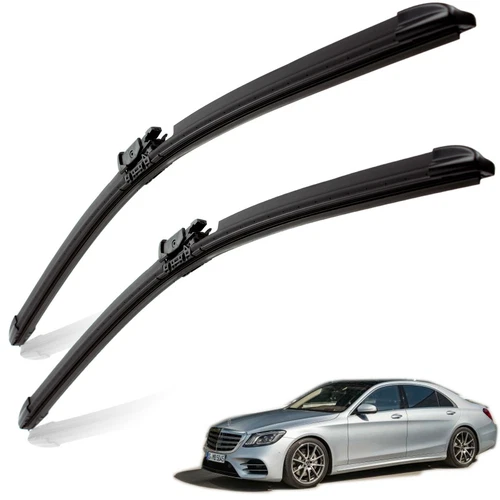 Fits Mercedes S Class W222 2014-2020 Front WIper Blades Spray Bars Heated 091