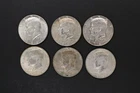 Lot of 6 Kennedy 40% Silver Half Dollars  1967  Circulated Lot 2519-67