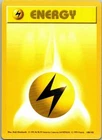 1999 Vintage Pokemon Base Set card Lightning Energy - Wizards of the Coast 100/1