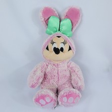 Disney Store Minnie Mouse Easter Bunny Pink Stuffed Plush 2021 Stuffed Toy 18"