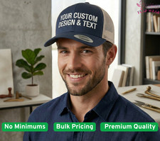 Custom Embroidered Retro Trucker Hat Yupoong 6606 Personalized Mesh Snapback Hat