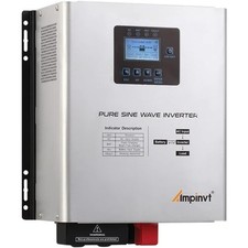 1200W Pure Sine Wave Power Inverter with UPS AC Charger, 12V DC to 120V AC