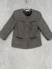 Charter Club Jacket Womens Medium Tweed Metallic Blazer Workwear Chic