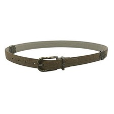 Brighton Women's M / 30 Belt B40102 Reversible Cream Tan Croc Embossed Leather