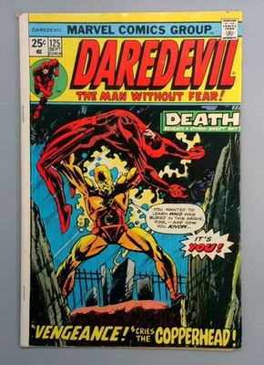 Daredevil #125 Death of Copperhead Marvel 1975