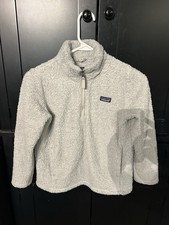 Patagonia Better Sweater Knit 1/4 Zip Pullover Youth Sz 10 Heathered Gray A