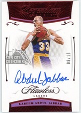Kareem Abdul-Jabbar 2020 Flawless Legendary Scripts Autograph Card #LEG-KAR 8/15