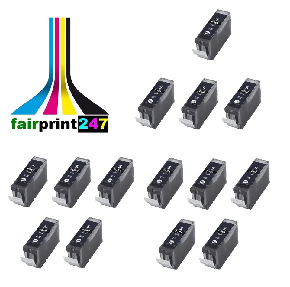 Cartouches d'imprimante XL pour Canon remplacent PGI-5BK 5-PGBK noir 28 ml... - Photo 1/1