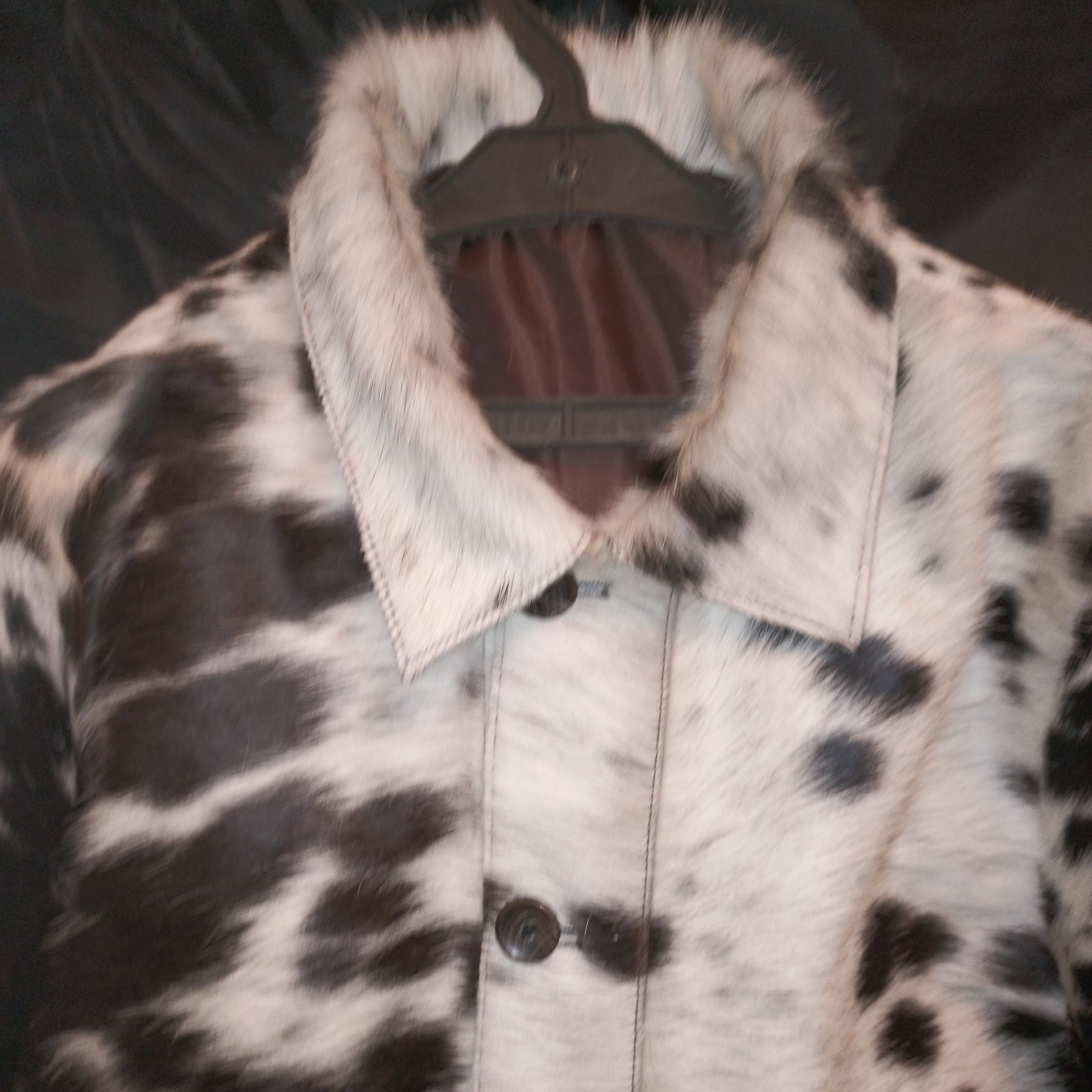 PONY Giacca da uomo western in pelle di mucca con capelli vera pelle di cavallo stile cappotto giacca