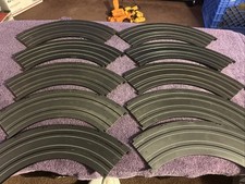 Lot Of 10 Aurora AFX HO Slot Car Track 2519 And 2519a 9" Radius Curve 1/4 Circle