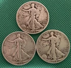 1941-S 1942-S 1943-S Walking Liberty Half Dollar Lot of 3 (306)