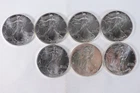 NobleSpirit (LG) Superb GEM 7x 1992 American Silver Eagle .999 1oz Lot