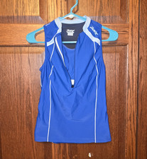 Zoot Blue Sleeveless Women's Triathlon Top Shirt, Size M Performance Training