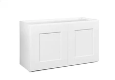 Design House 561662 White Brookings 30"W X 18"H Double Door Bridge Wall Cabinet