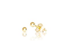 14K Real Yellow Gold Polished Round Ball Stud Earrings 2mm - Yellow Gold 