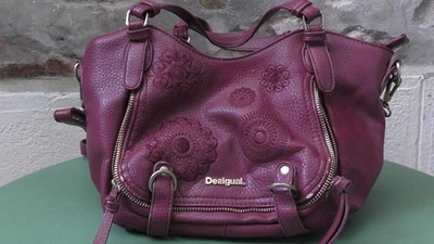 Sac à main Desigual rouge rose foncé état correct voir photos - Photo 1/4