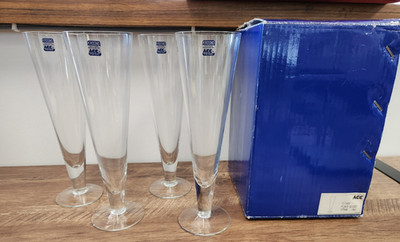 Krosno ACC Poland Set Of 4 Pilsner Glasses 10''