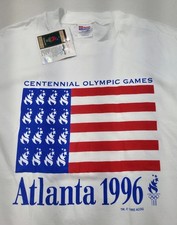 NEW Vintage 1996 Centennial Olympic Games 100th Atlanta T-Shirt Large Hanes