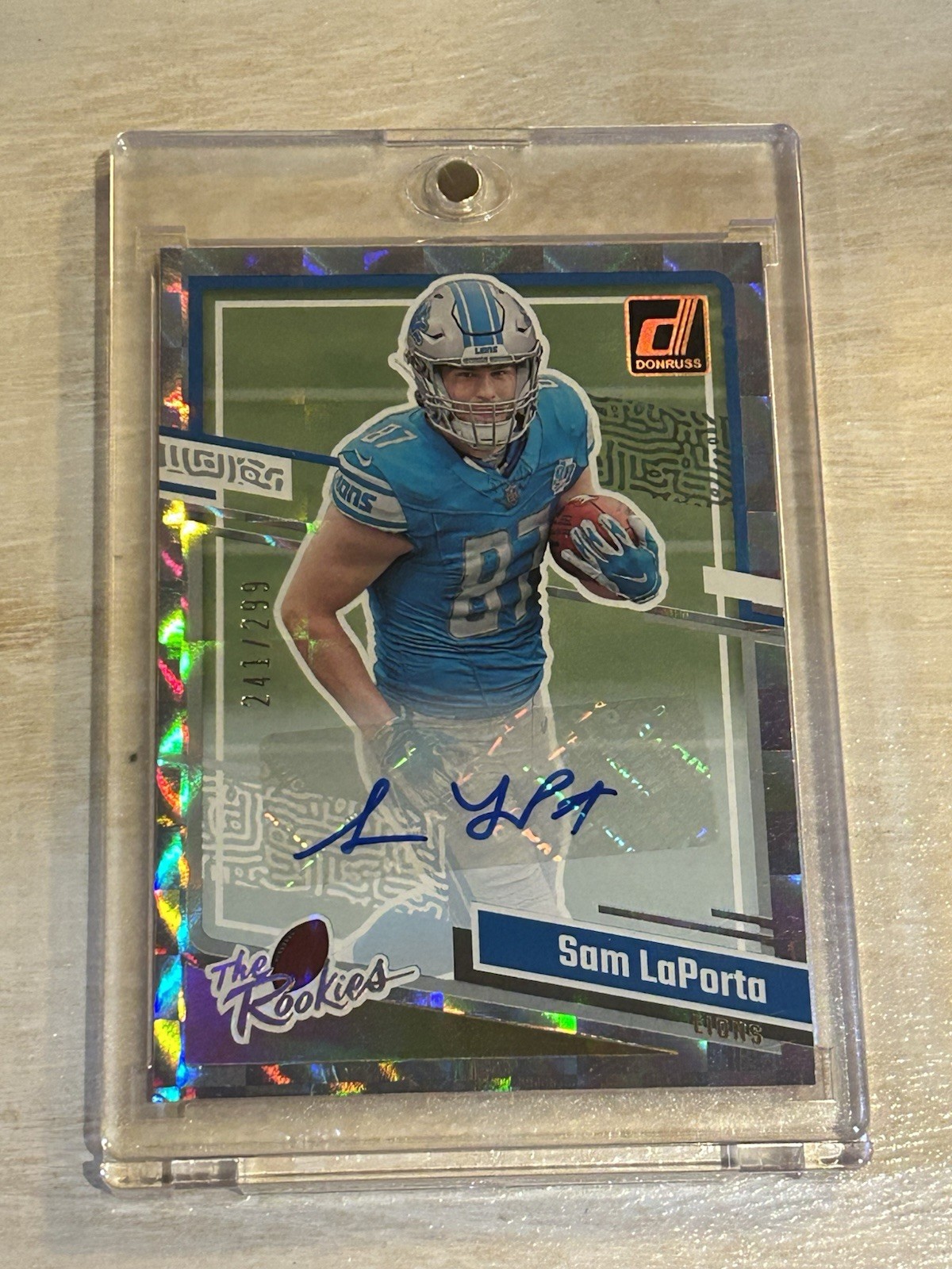 2023 Donruss Sam LaPorta The Rookies Auto Rookie RC #/299 Lions Sh