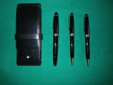 Mont Blanc Meisterstuck Gold Coated Pen and Pencil Set