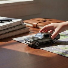 1967 Ford Shelby Mustang Gt500 138 Scale Die-cast Model Car - Grey - 5 In. 1967 Ford Shelby Mustang Gt500 138 Scale Die-cast Model Car - Grey - 5 In.