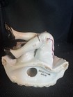 Bone China Lace Figurine Seated Musician Playing Flute Glossy Collectible — photo 3
