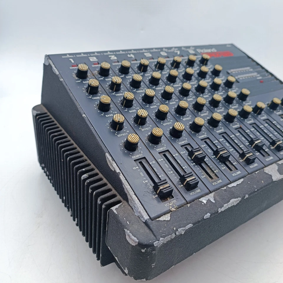 Roland CPM-120 Powered 8 Channel Mixer Black Vintage CPM 120 CPM120 DJ Equipment - Imagen 2 de 4