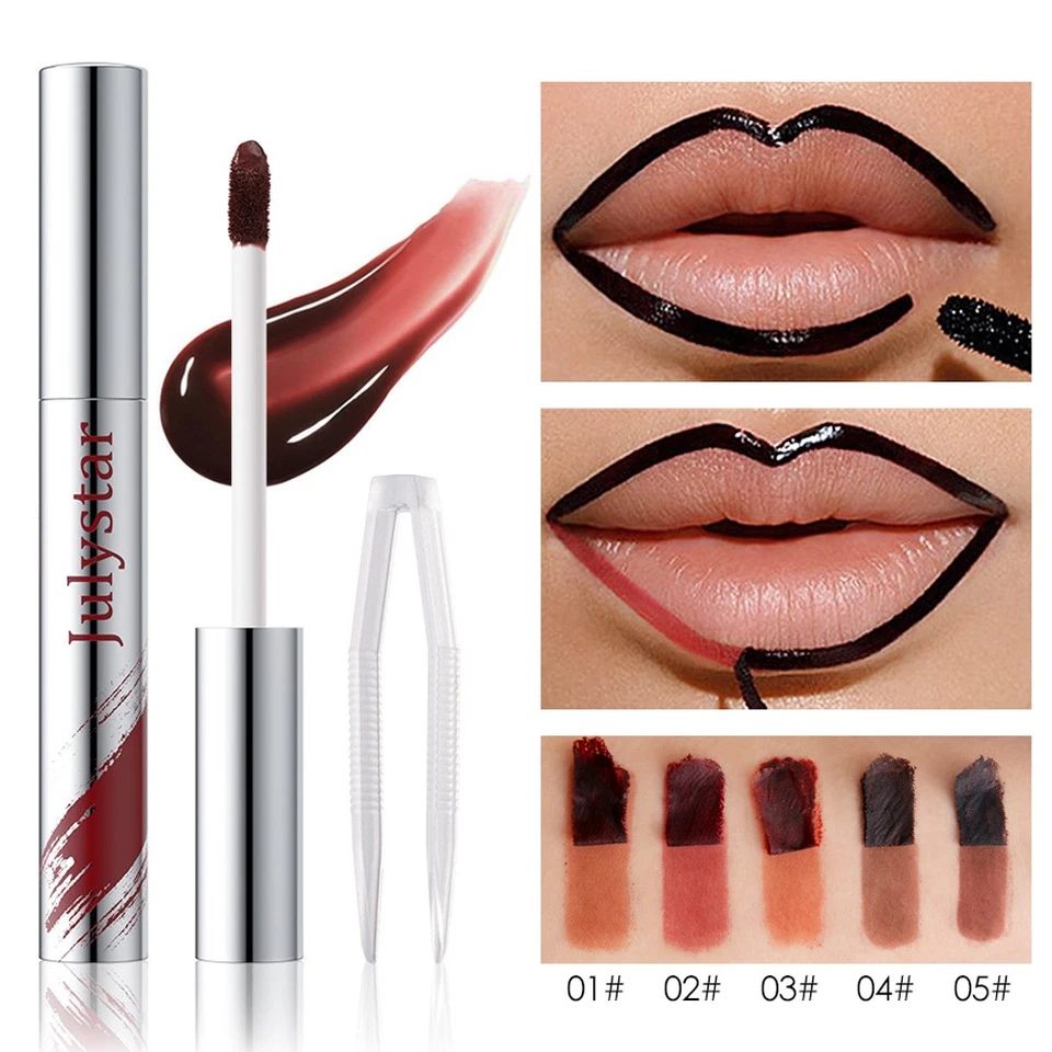 Tear Off Glaze Finish With Base Color Tinted Lip Peel-off Lip Stain Lipstick ~ - Image 3 of 4