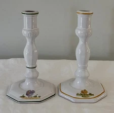 2 9.5" Pierre Deux Moustiers Atelier des Segries Faience Candle Holders Sticks