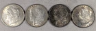 LOT OF 4 1890 P MORGAN SILVER DOLLARS #107