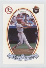 1987 Smokey Bear Wildfire Prevention St Louis Cardinals Jim Lindeman #14 0w6