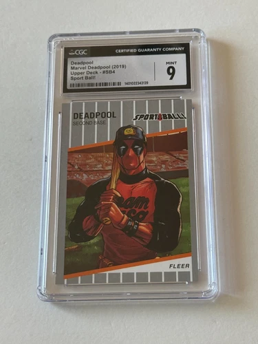 2019 UD Marvel DEADPOOL Sport Ball #4 Parody 1989 Fleer 616 Bill Ripken CGC 9
