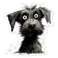 Schnauzer Terrier Dog, Vinyl Decal Sticker, Indoor Outdoor, 3 Sizes, 11051